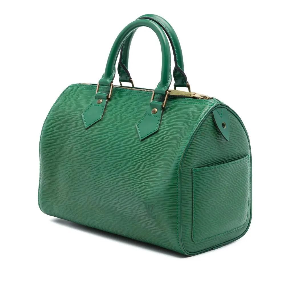 Louis Vuitton Epi Speedy 25 Green Leather Very good - Back View