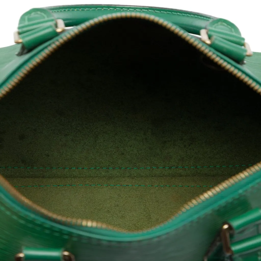 Louis Vuitton Epi Speedy 25 Green Leather Very good - Model View