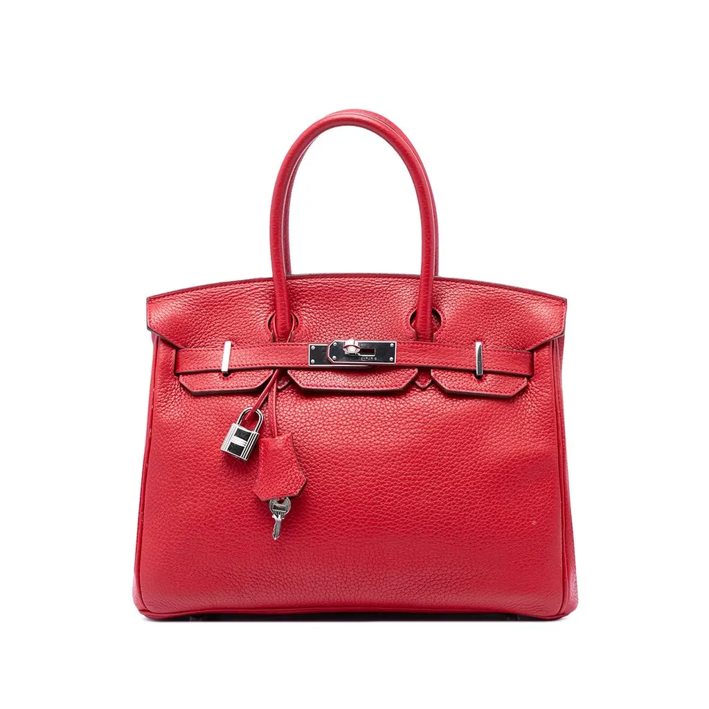 Hermès Togo Birkin Retourne 30 Red Leather Very good - Front View