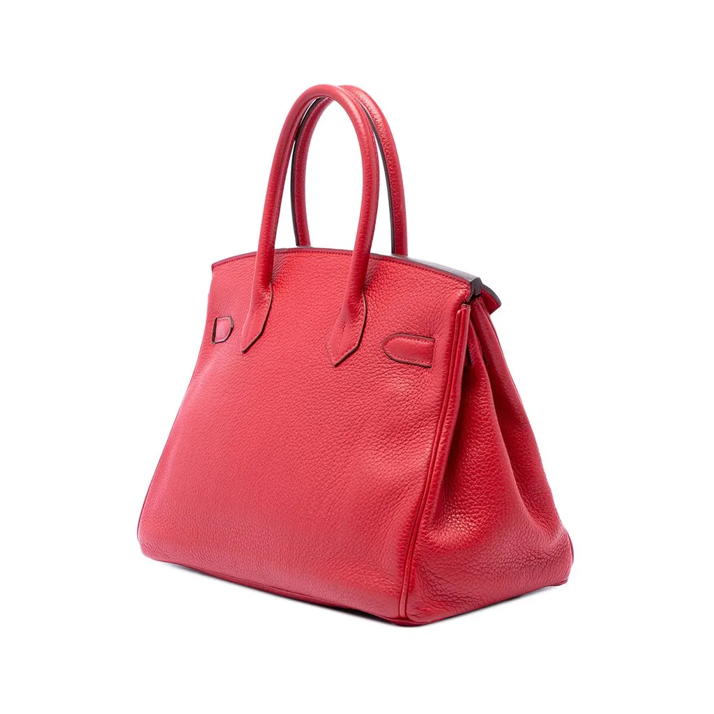 Hermès Togo Birkin Retourne 30 Red Leather Very good - Back View