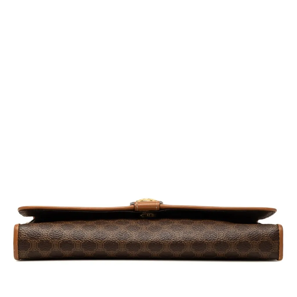 Celine Macadam Coated Canvas Crossbody Brown Good - Inside View