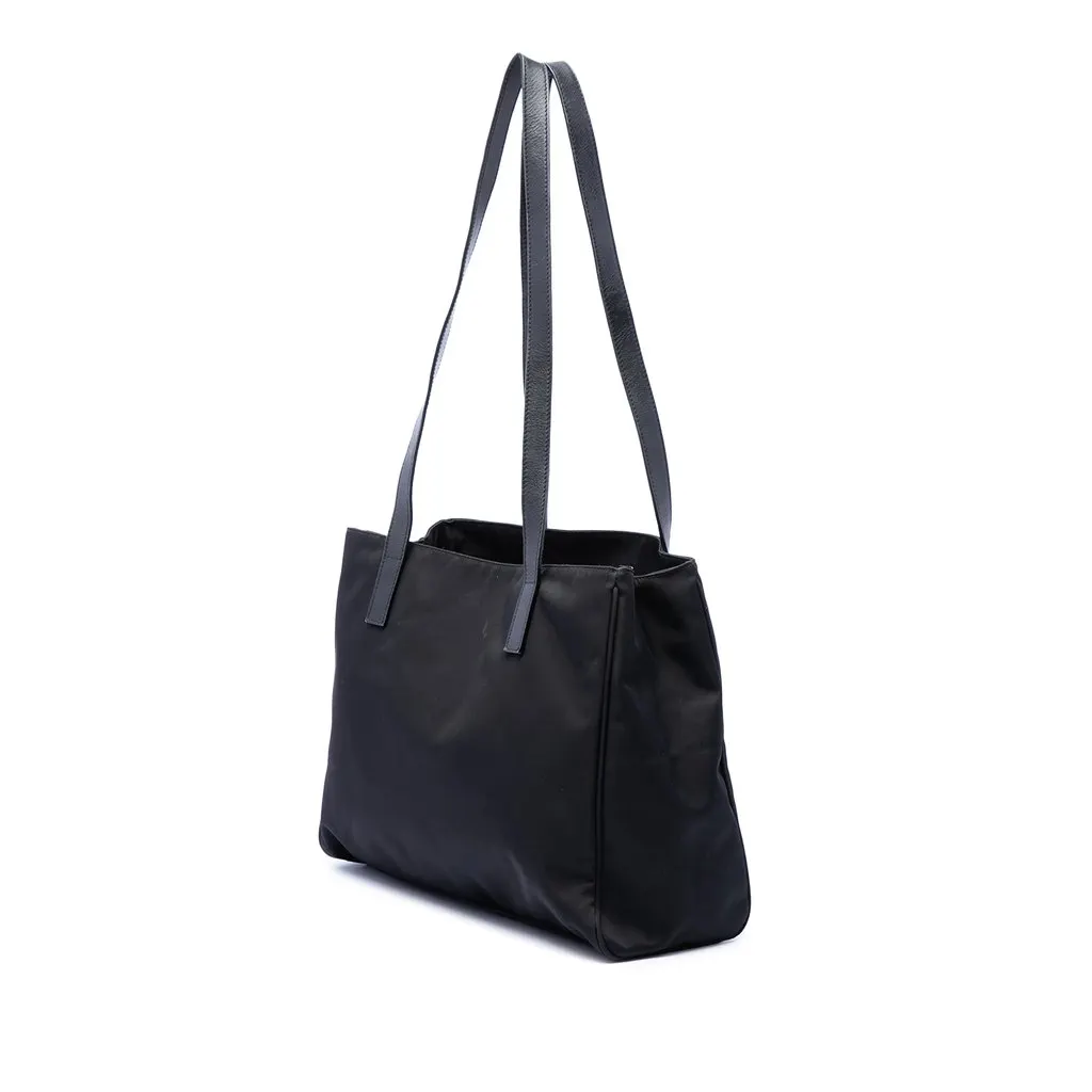 Fendi FF Nylon Tote Black Very good - Back View