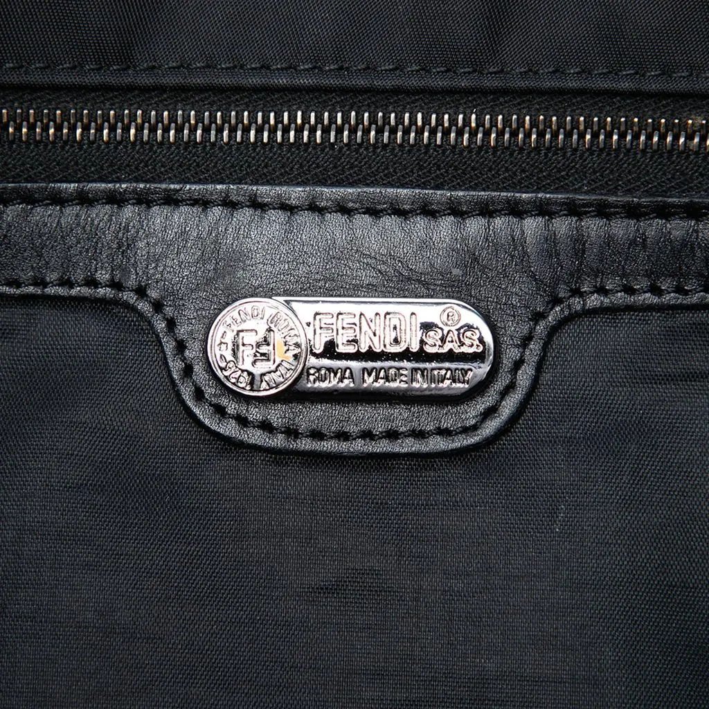 Fendi FF Nylon Tote Black Very good - Box View