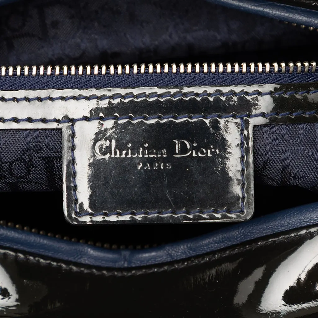 Dior Large Patent Cannage Lady Dior Black Leather Very good - Box View