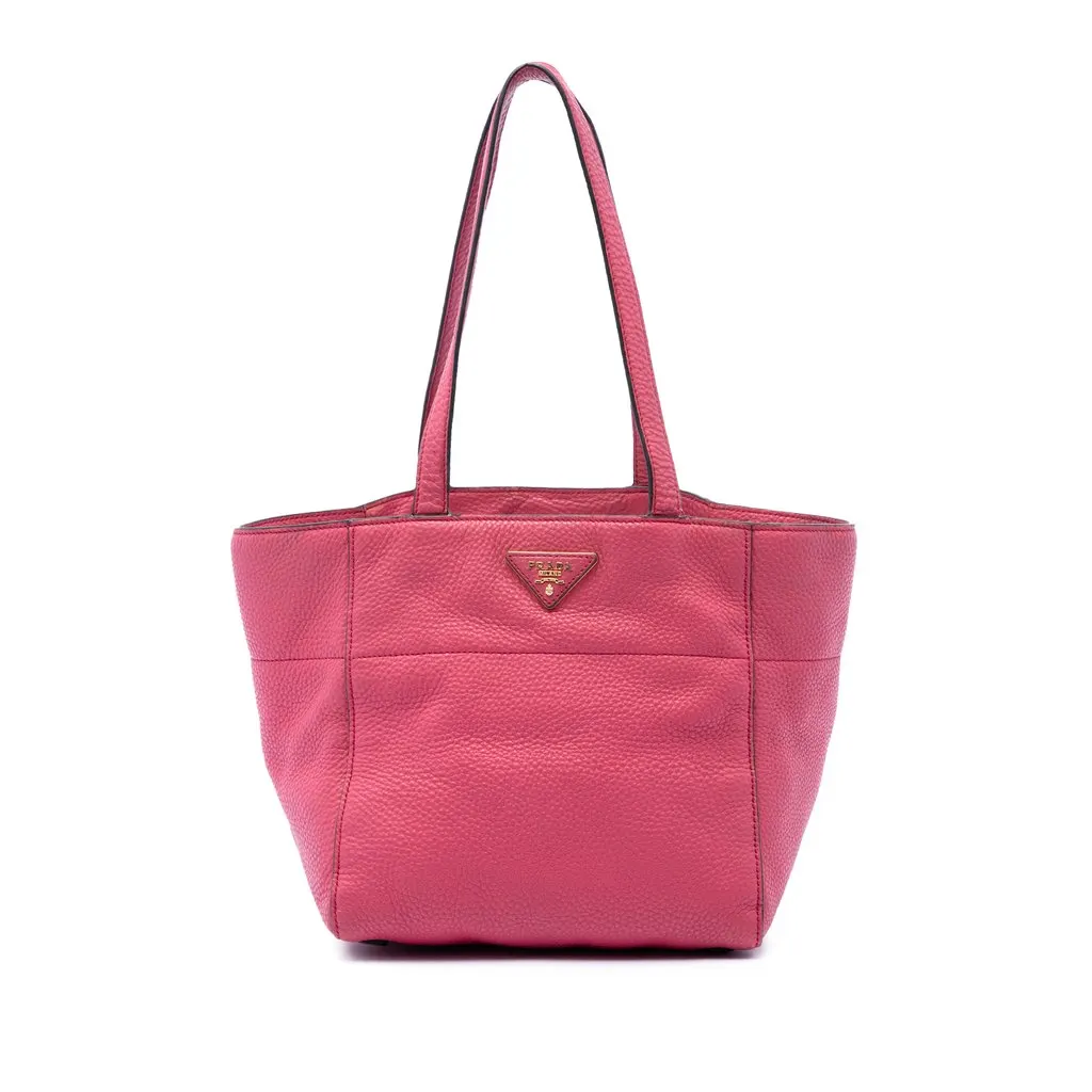 Prada Vitello Daino Tote Pink Leather Very good - Front View
