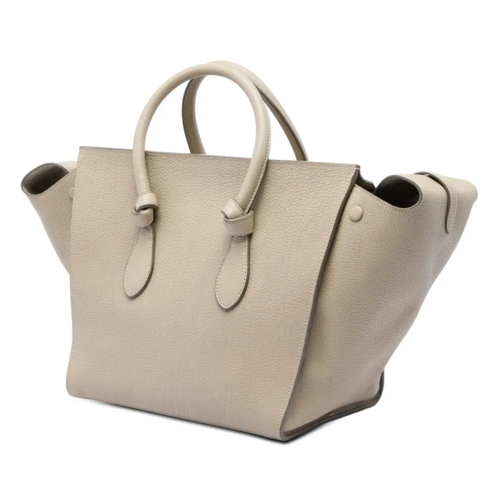 Celine Medium Grained Calfskin Tie Knot Tote Brown Leather Very good - Back View