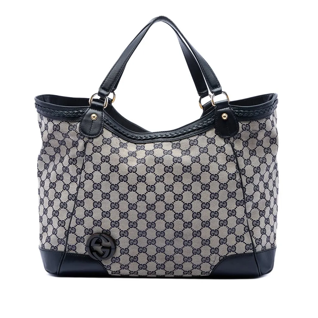 Gucci Medium GG Canvas Brick Lane Tote Beige Very good - Front View