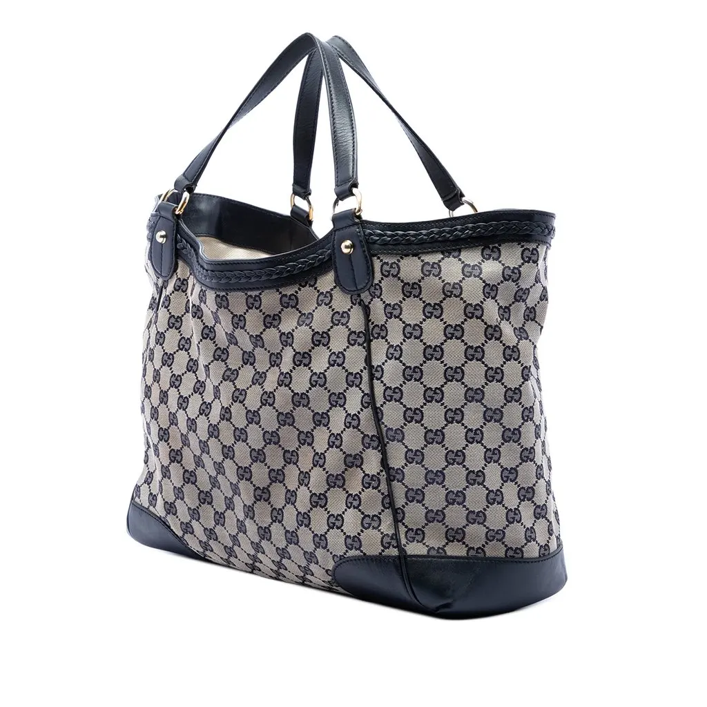 Gucci Medium GG Canvas Brick Lane Tote Beige Very good - Back View