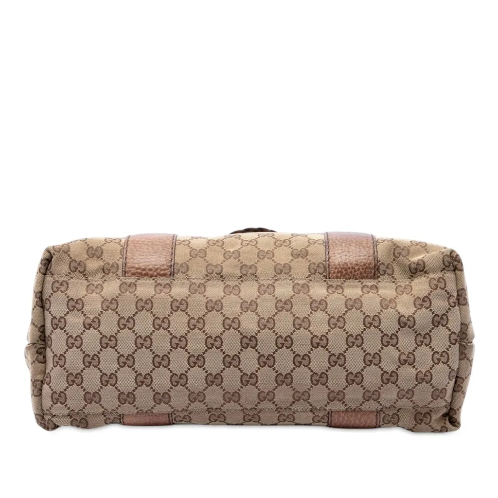 Gucci Medium GG Canvas Bamboo Libeccio Tote Beige Very good - Inside View