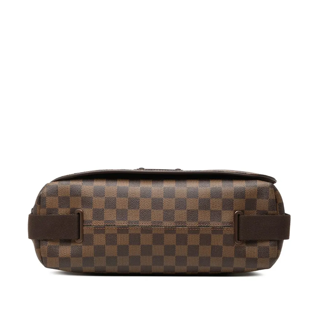 Louis Vuitton Damier Ebene Brooklyn MM Brown Canvas Good - Inside View