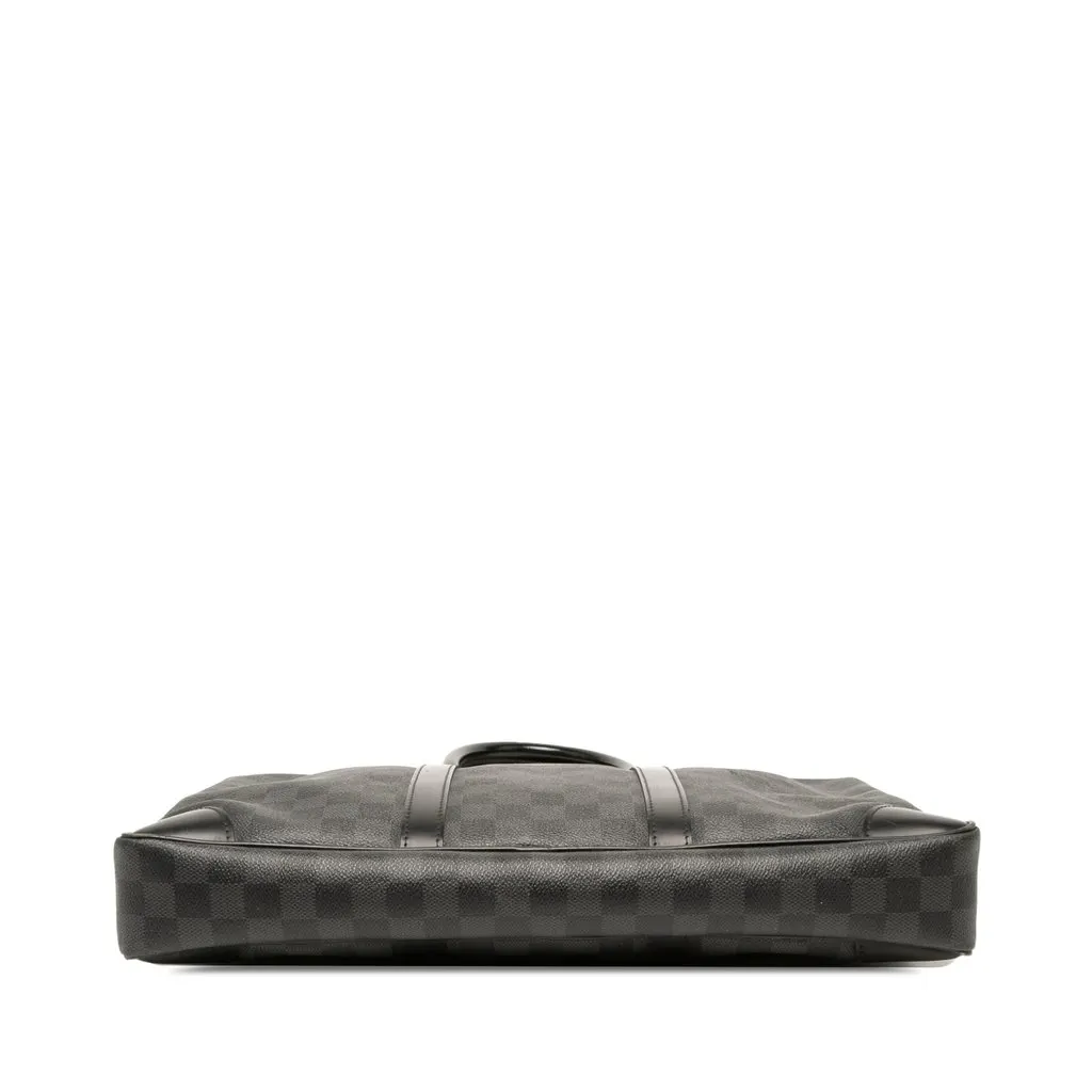 Louis Vuitton Damier Graphite Porte Documents Voyage PM Black Canvas Very good - Inside View