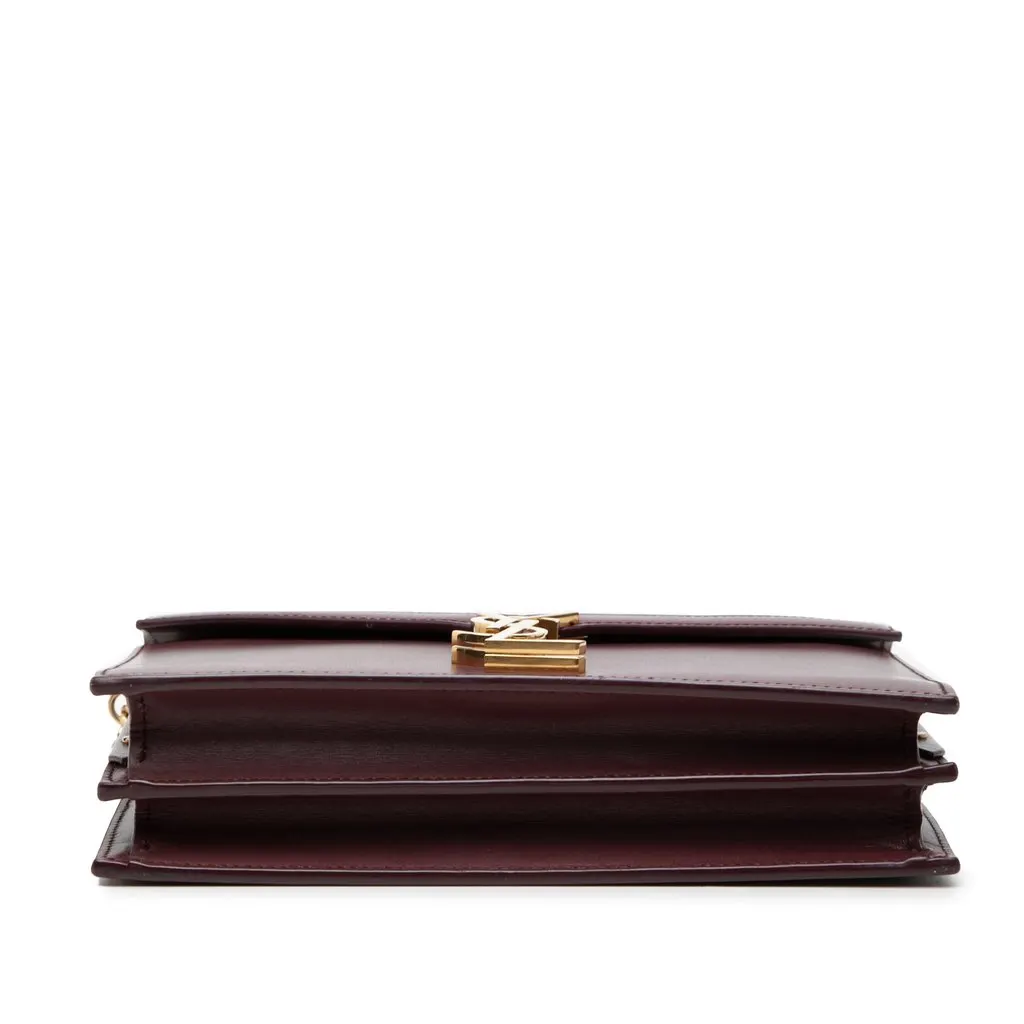 Saint Laurent Smooth Calfskin Monogram Cassandra Clasp Bag Red Leather Very good - Inside View
