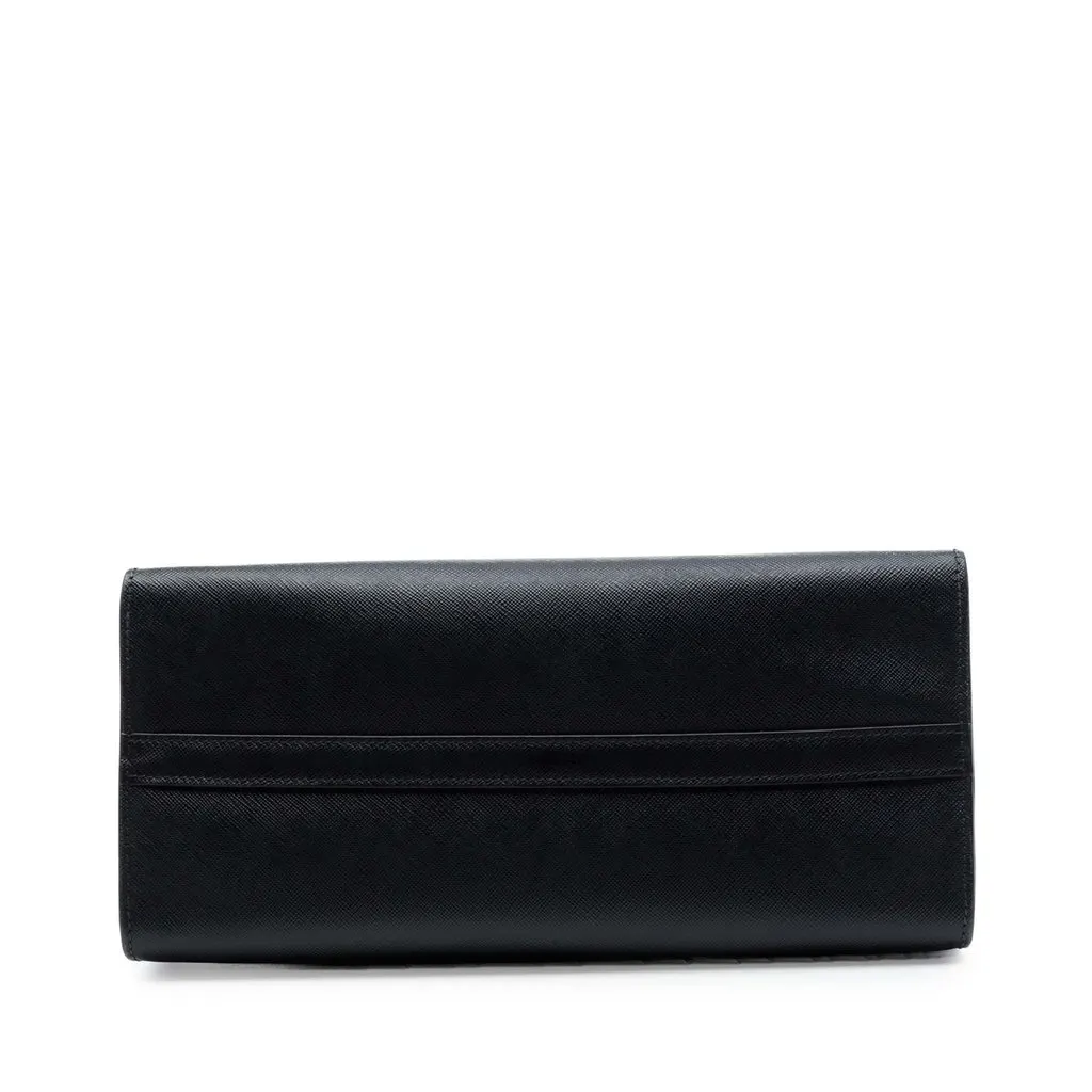 Prada Medium Saffiano Lux Open Convertible Tote Black Leather Very good - Inside View