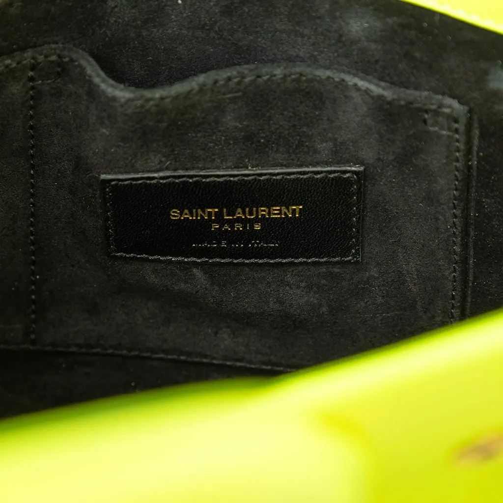 Saint Laurent Nano Leather Sac De Jour Satchel Yellow Leather Very good - Box View