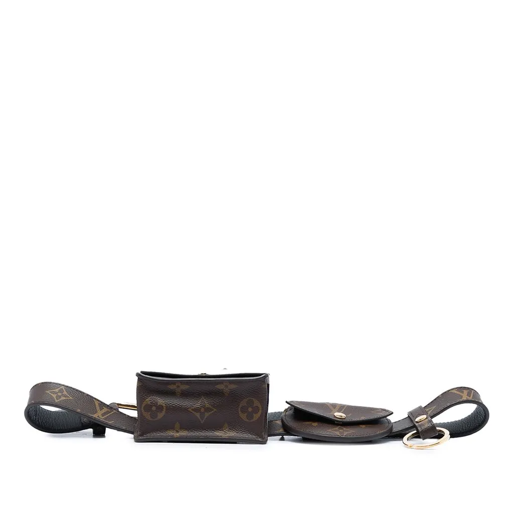 Louis Vuitton Monogram Daily Multi Pocket 30mm Belt Brown Canvas Good - Inside View