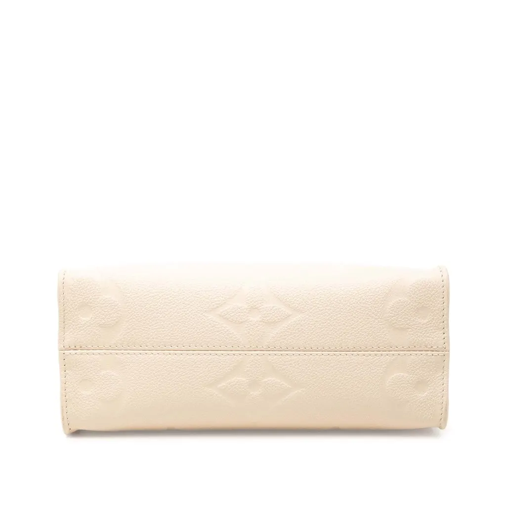 Louis Vuitton Monogram Empreinte Onthego PM Beige Leather Very good - Inside View