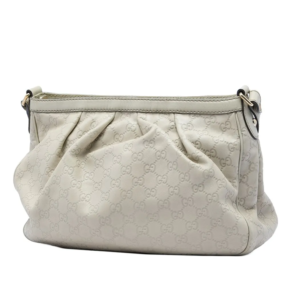 Gucci Guccissima Sukey Crossbody White Leather Very good - Back View