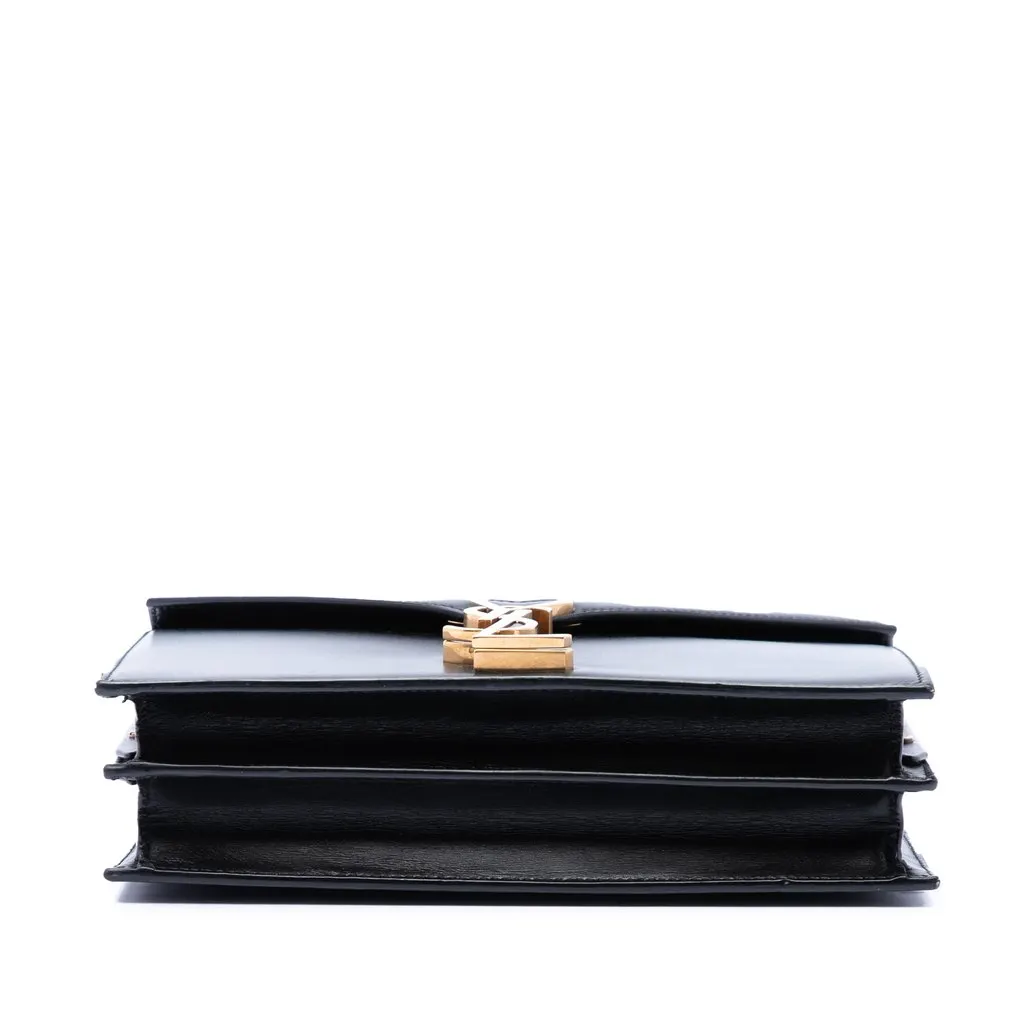 Saint Laurent Smooth Calfskin Monogram Cassandra Clasp Bag Black Leather Very good - Inside View