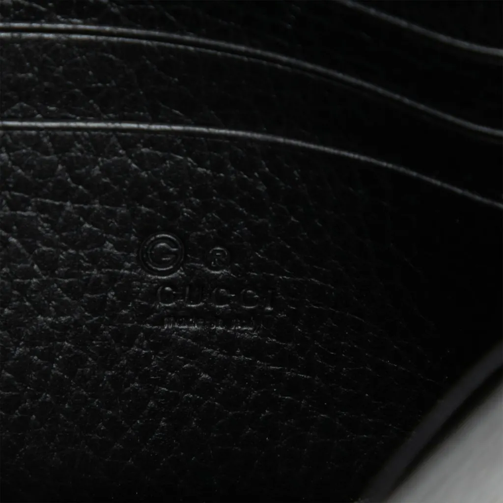 Gucci Dollar Calfskin Interlocking G Wallet on Chain Black Leather Very good - Box View