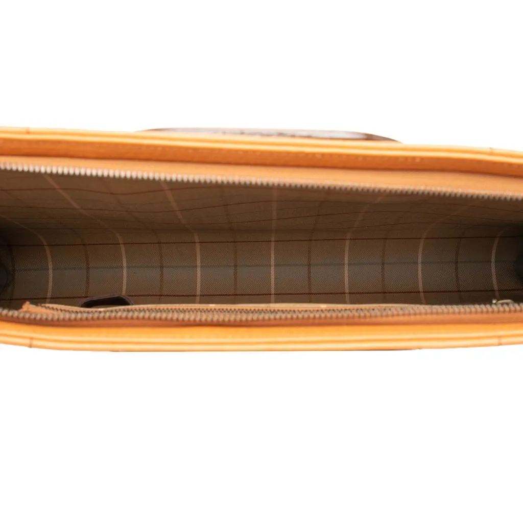 Burberry Leather Business Bag Brown Leather Good - Model View