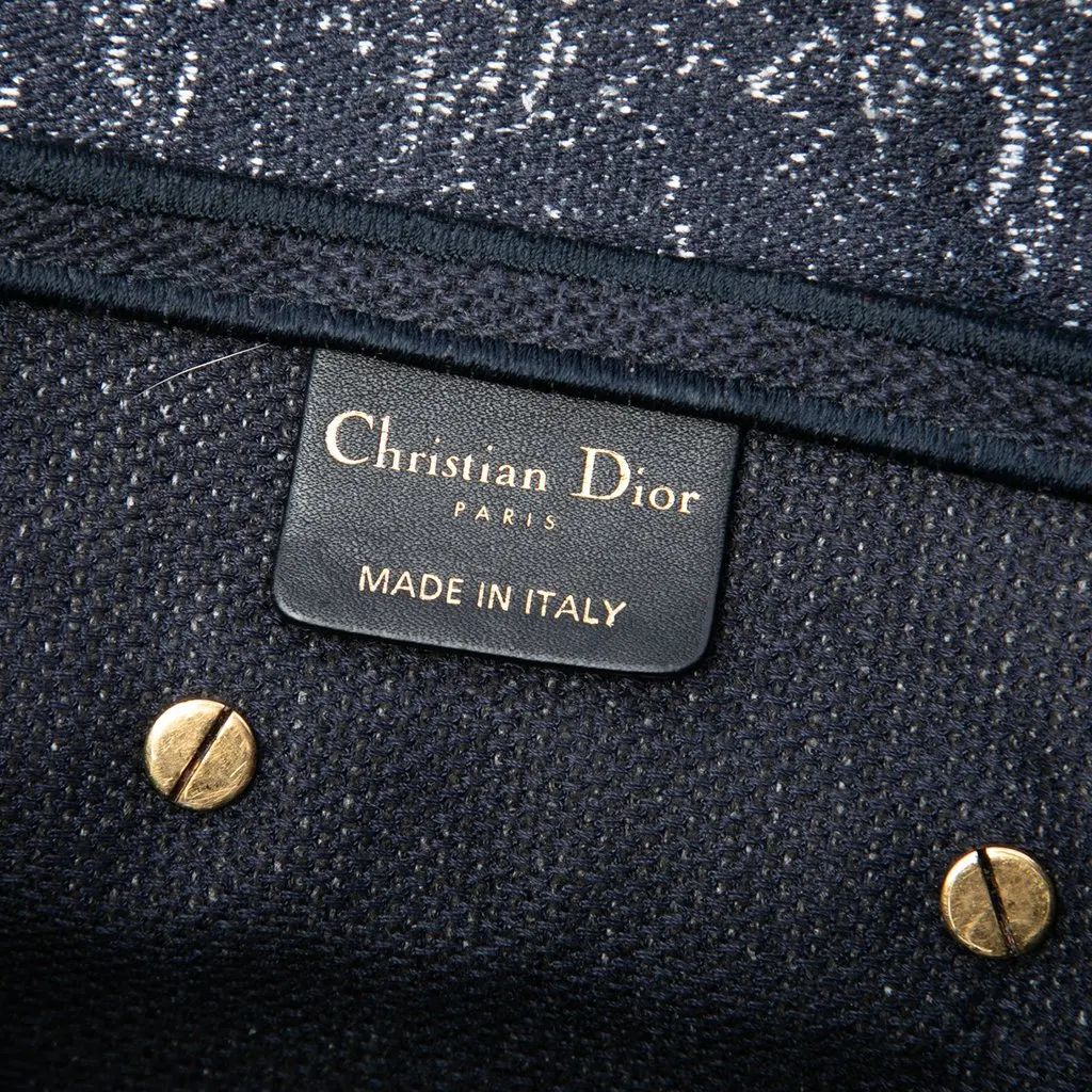 Dior Canvas Embroidered Tie Dye Saddle Bag Blue Very good - Box View