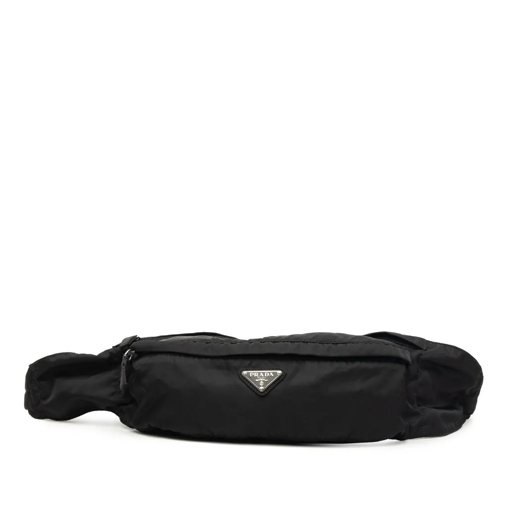 Prada Tessuto Belt Bag Black Good - Front View