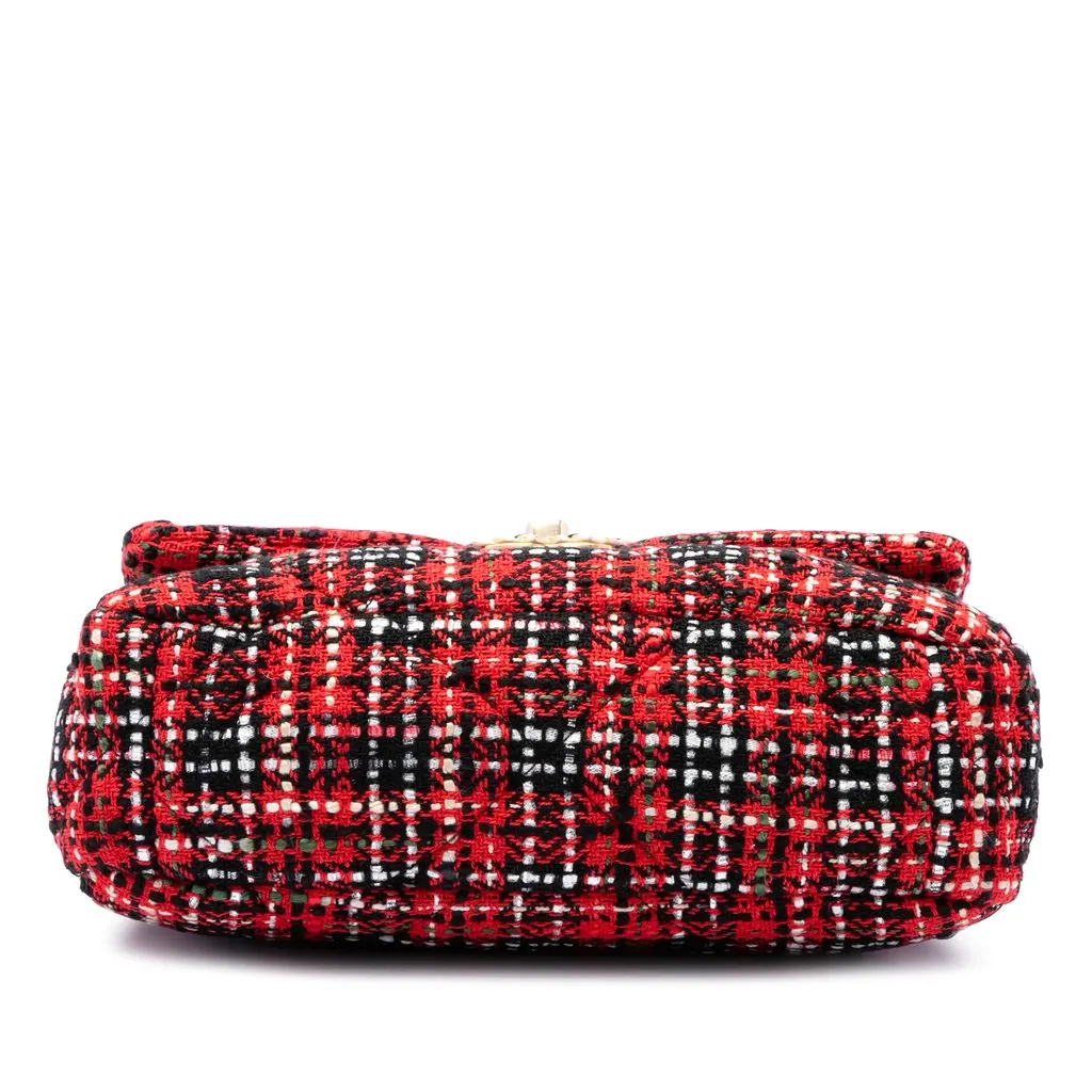 Chanel Medium Tweed 19 Flap Red Tweed Very good - Inside View