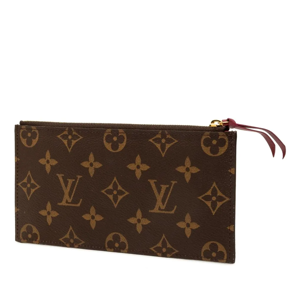 Louis Vuitton Monogram Pochette Felicie Zippered Insert Brown Canvas Good - Back View