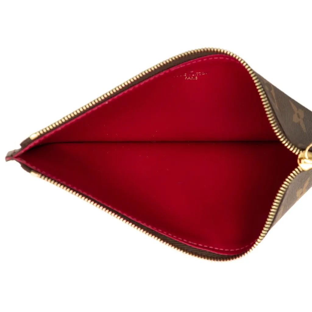 Louis Vuitton Monogram Pochette Felicie Zippered Insert Brown Canvas Good - Model View