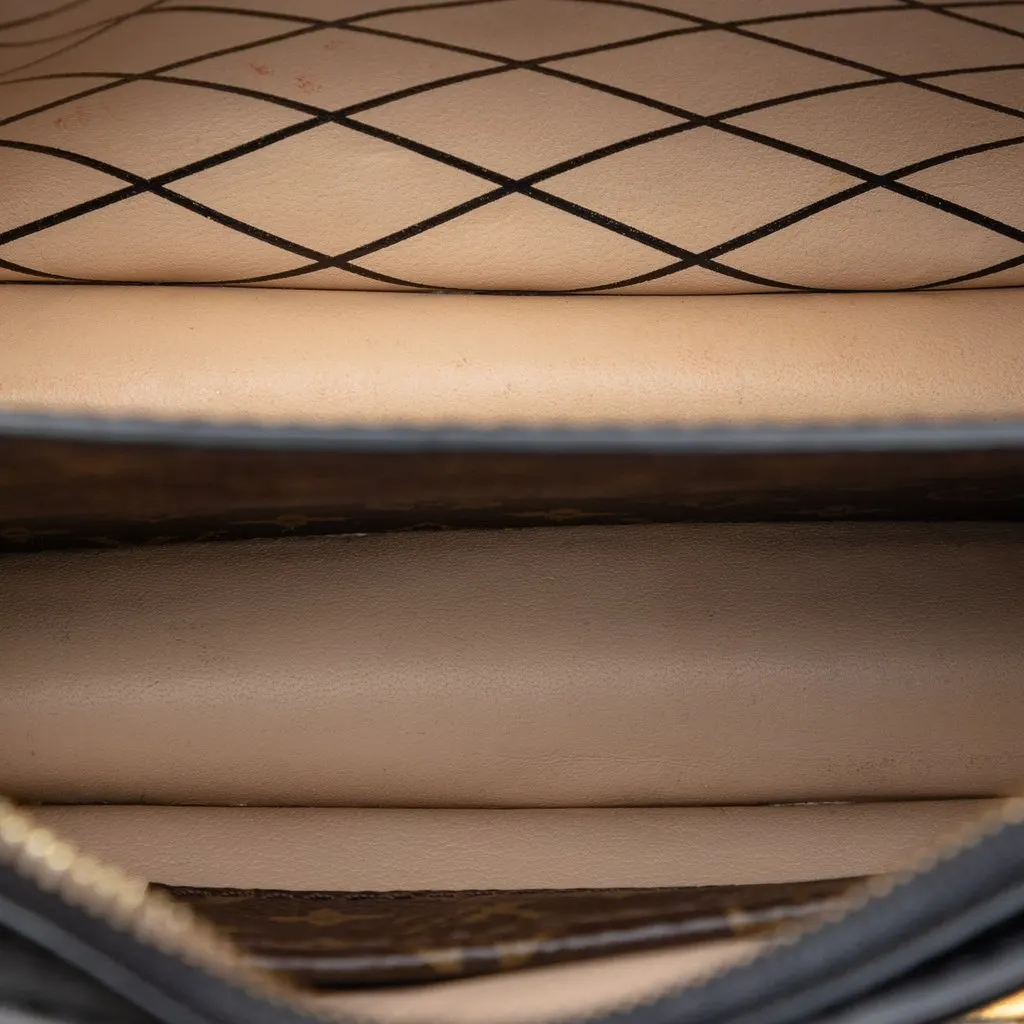 Louis Vuitton Monogram Reverse Trunk Clutch Brown Very good - Model View
