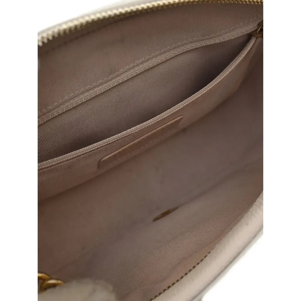 Chanel CC Quilted Caviar Turnlock Full Flap White Leather Good - Model View
