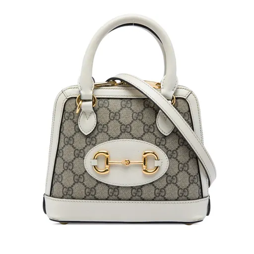 Gucci Mini GG Supreme Horsebit 1955 Top Handle Bag