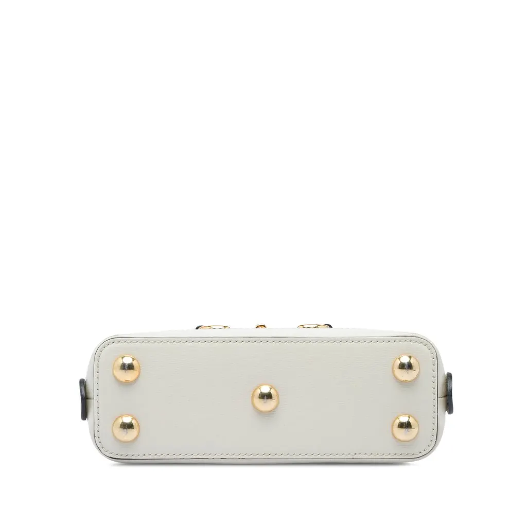 Gucci Mini GG Supreme Horsebit 1955 Top Handle Bag Beige Canvas Very good - Inside View