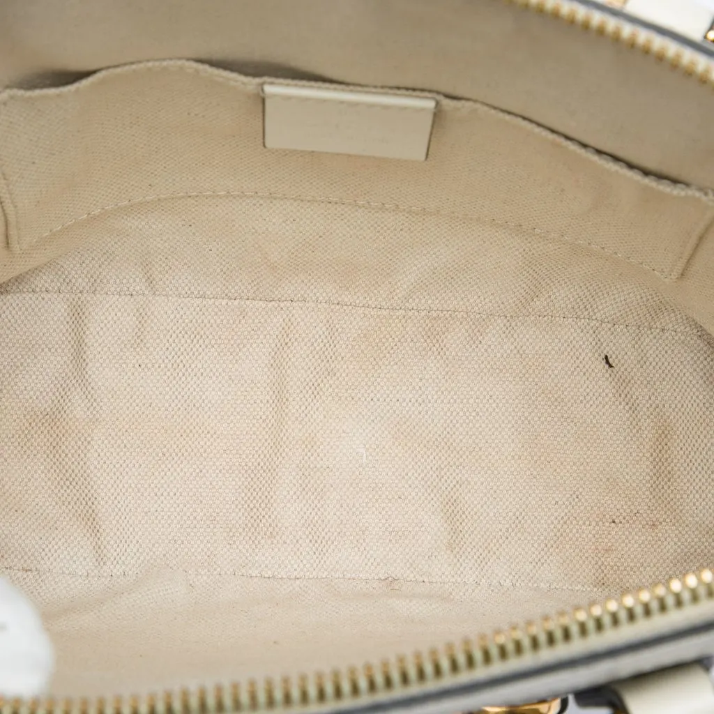 Gucci Mini GG Supreme Horsebit 1955 Top Handle Bag Beige Canvas Very good - Model View