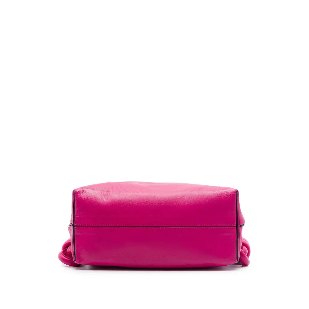 LOEWE Medium Nappa Flamenco Knot Shoulder Bag Pink Leather Very good - Inside View