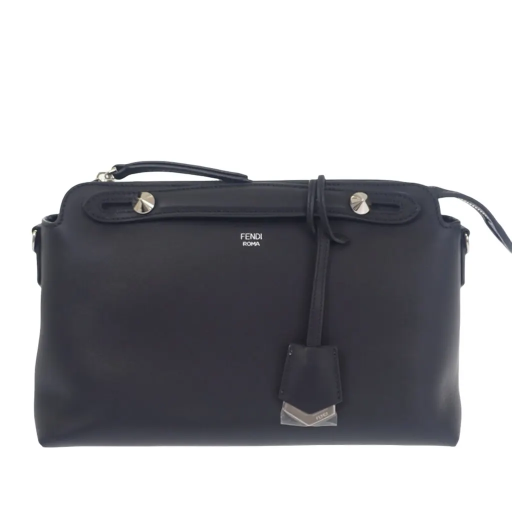 Fendi Medium Leather By The Way Satchel Black Leather Very good - Front View