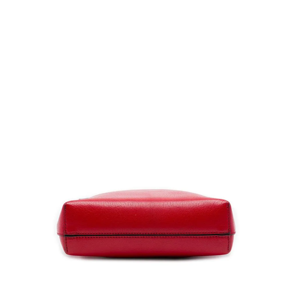 Loewe Grained Leather Anagram Asymmetric Crossbody Red Leather Very good - Inside View