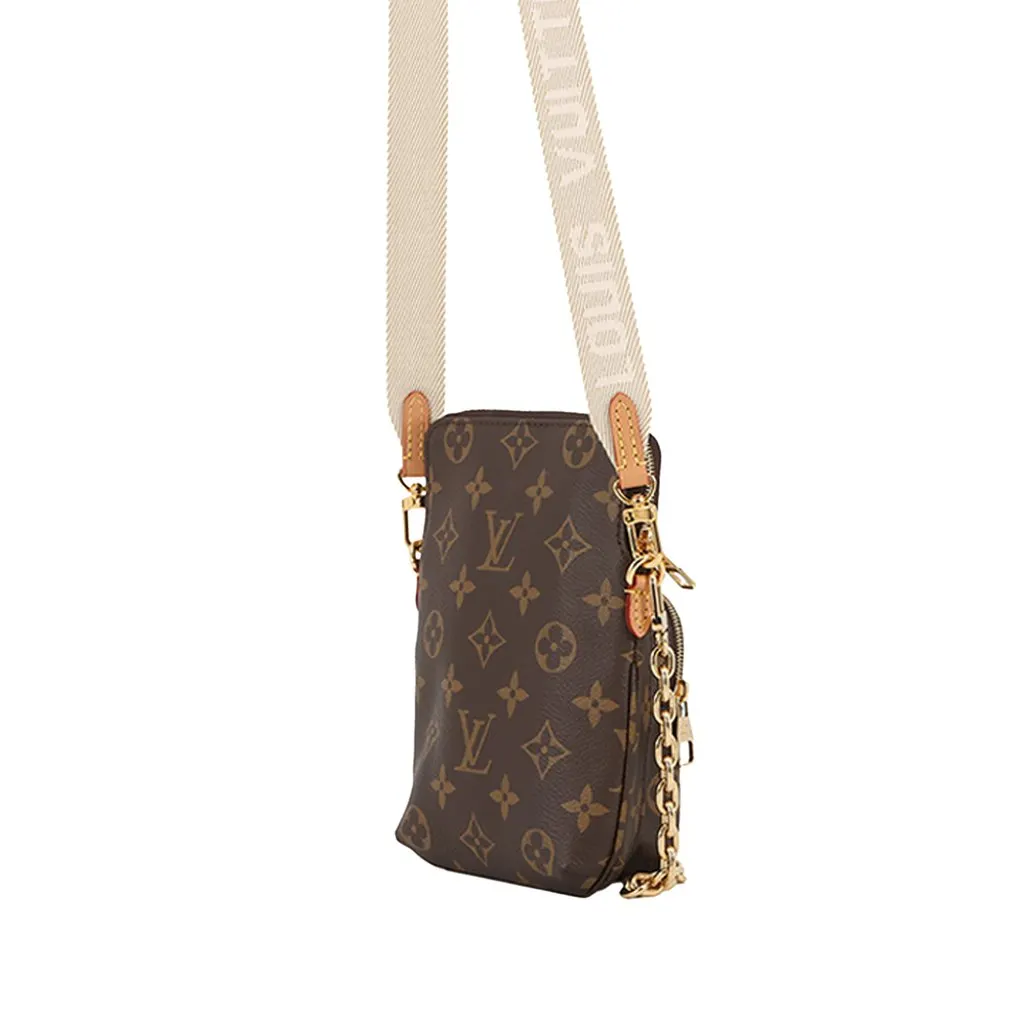 Louis Vuitton Monogram Utility Phone Sleeve Brown Very good - Back View