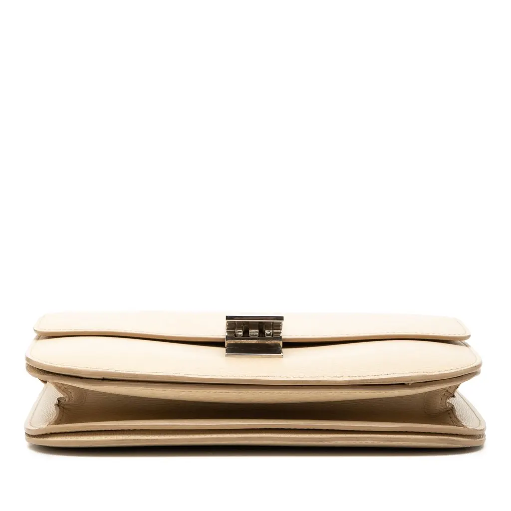 Celine Medium Calfskin Classic Box Beige Leather Very good - Inside View