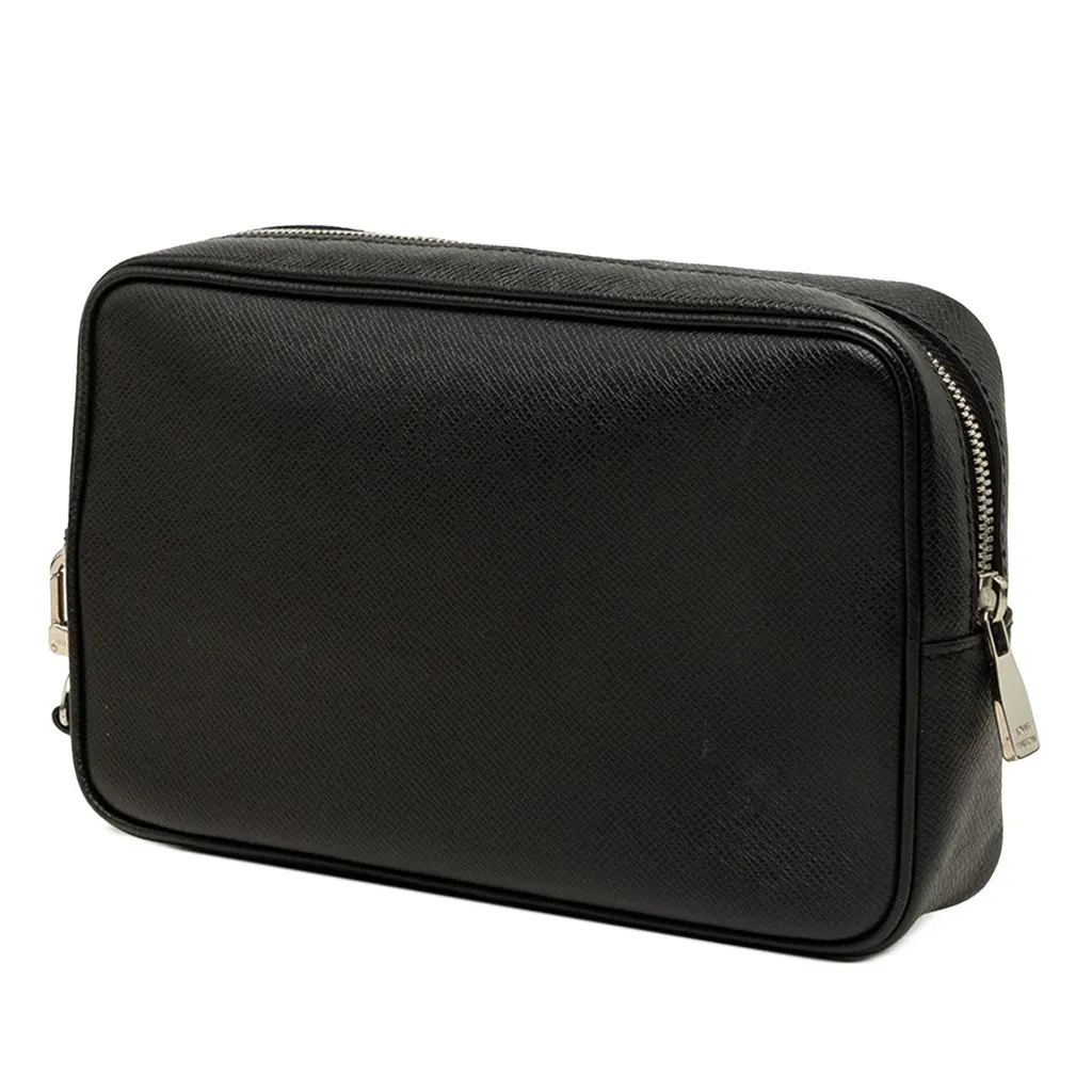 Louis Vuitton Taiga Pochette Kasai Black Leather Good - Back View