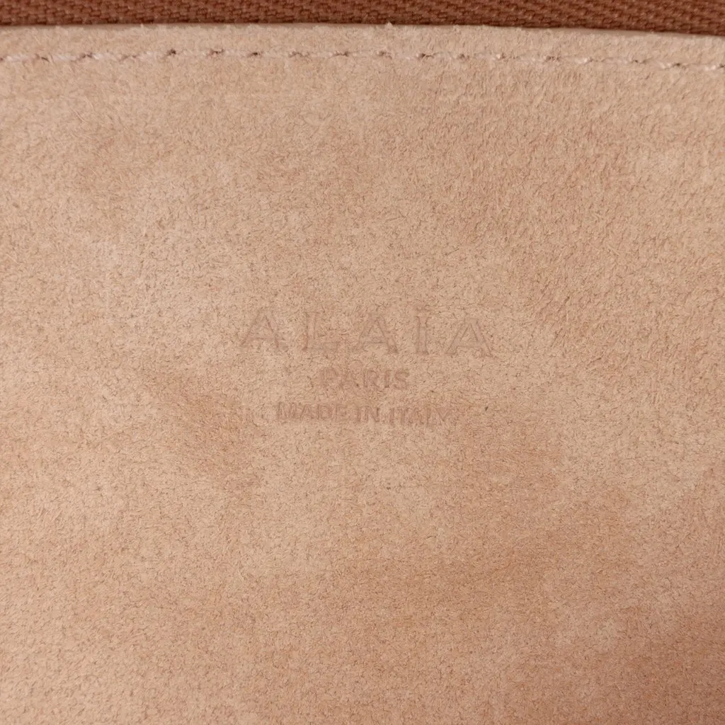 ALAÏA Nubuck Le Cabas Tote Brown Leather Never worn - Box View