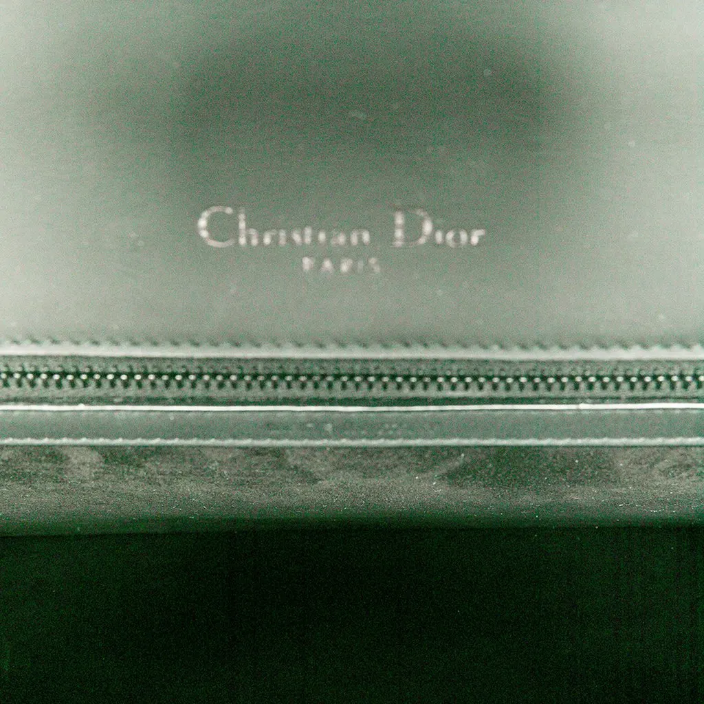 Dior Medium Ultra Matte Studded Calfskin Diorama Wallet on Chain Black Leather Very good - Model View
