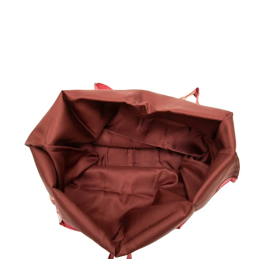 Hermès Jeu des Omnibus et Dames Blanches Silky Pop Tote Red Very good - Model View