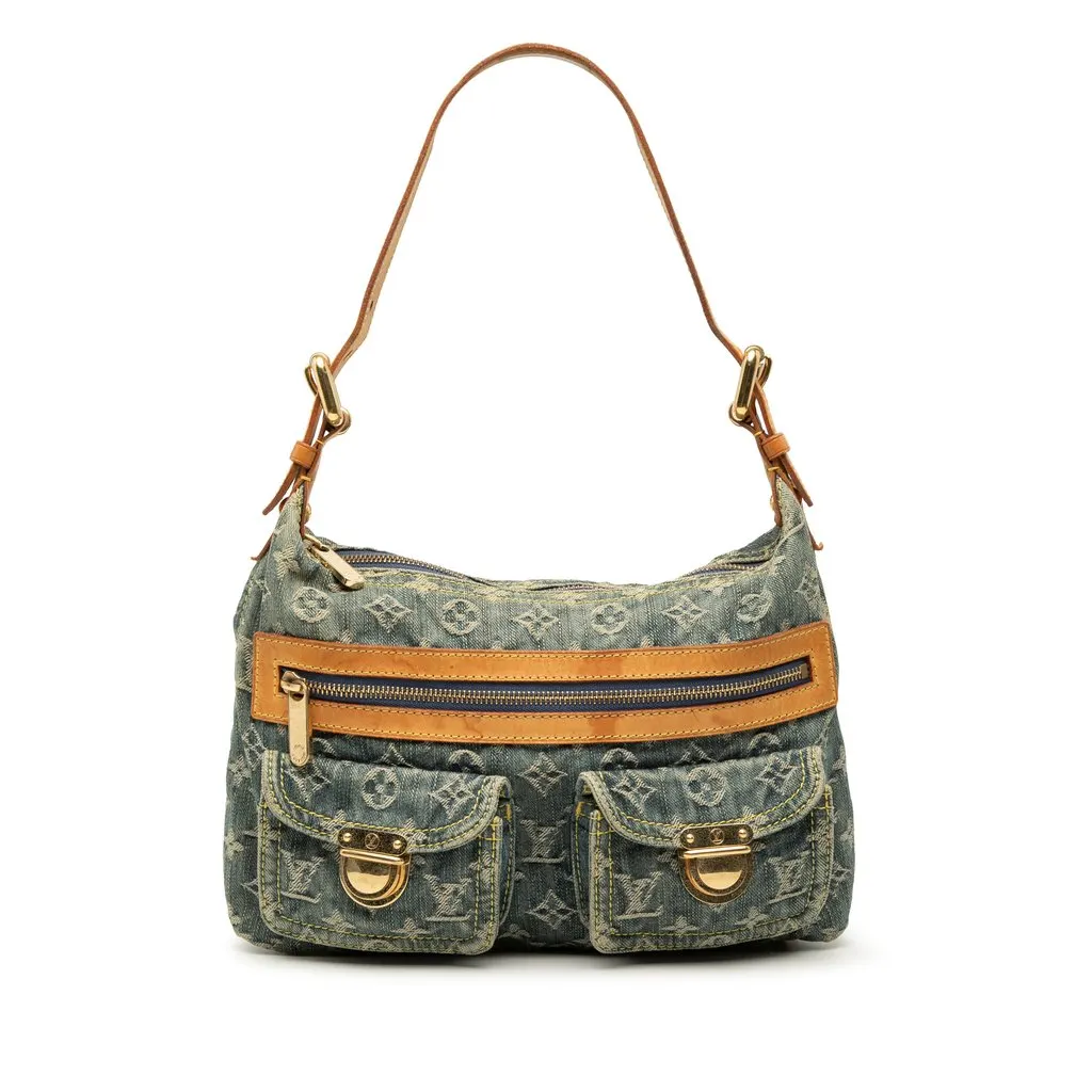 Louis Vuitton Monogram Denim Baggy PM Blue Very good - Front View