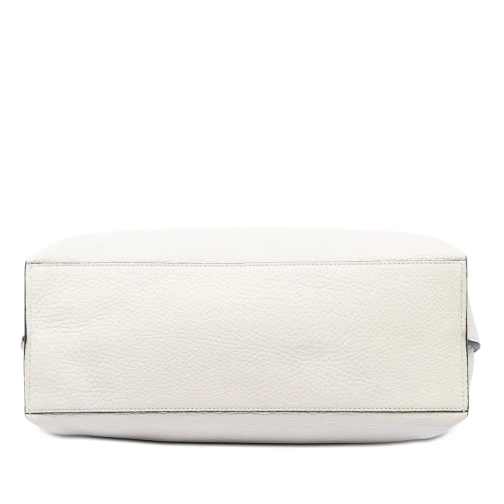 Gucci Medium Leather Bamboo Daily Satchel White Leather Very good - Inside View