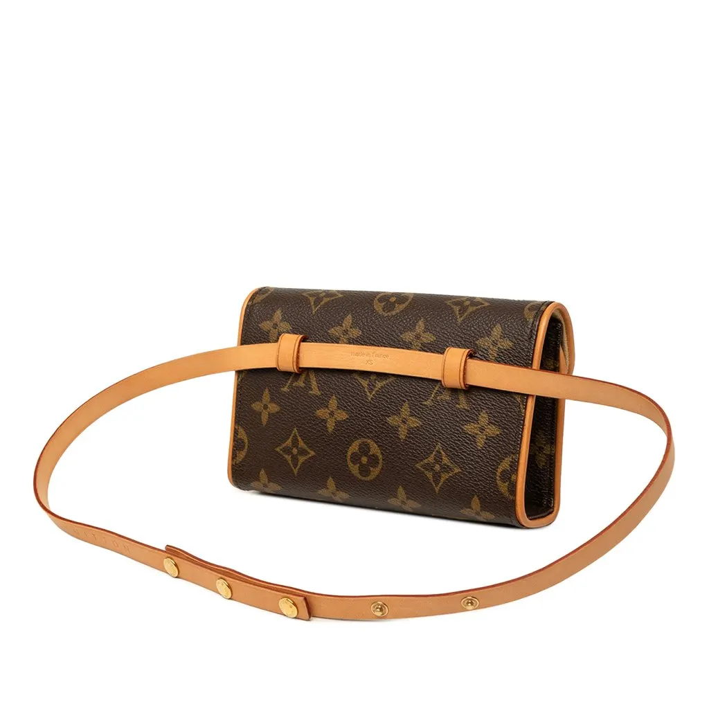 Louis Vuitton Monogram Pochette Florentine Brown Canvas Very good - Back View