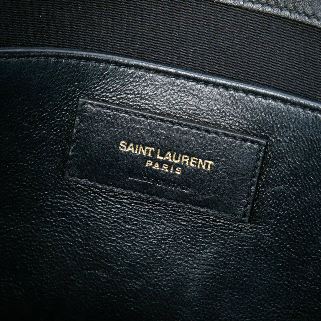 Saint Laurent Medium Patent Manhattan Shoulder Bag Black Leather Very good - Box View