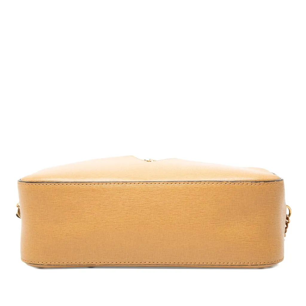 Versace Small Calfskin Virtus V Camera Bag Brown Leather Very good - Inside View