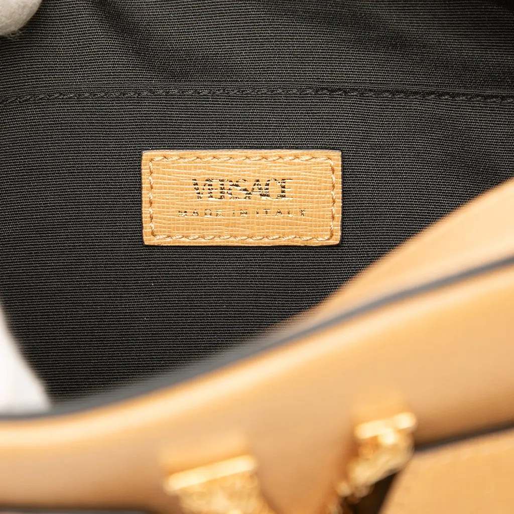 Versace Small Calfskin Virtus V Camera Bag Brown Leather Very good - Box View