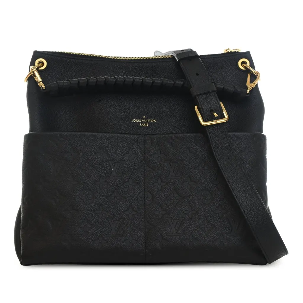 Louis Vuitton Monogram Empreinte Maida Hobo Black Leather Very good - Front View